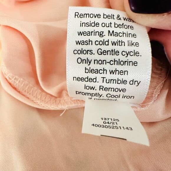 LC Lauren Conrad Ruffle-Neck Flutter-Sleeve Wrap Dress Plus Size 3XL Pink NWT - Picture 13 of 13